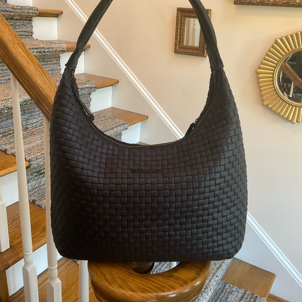 MZ Wallace Black Woven tote large